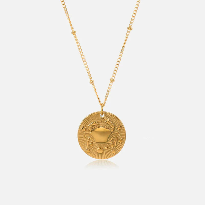 Necklace with Constellation Zodiac Sign Pendant