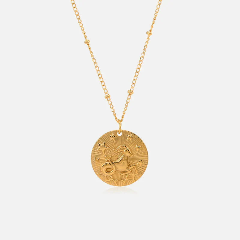 Necklace with Constellation Zodiac Sign Pendant