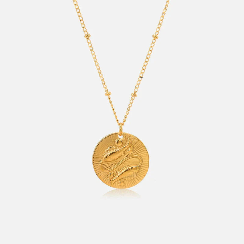 Necklace with Constellation Zodiac Sign Pendant