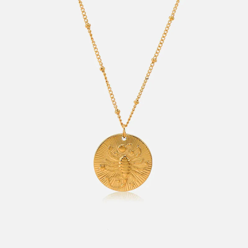Necklace with Constellation Zodiac Sign Pendant