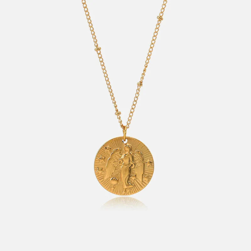 Necklace with Constellation Zodiac Sign Pendant