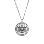 Necklace with Metatron Cube Pendant silver