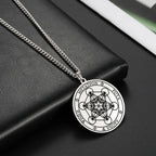 Necklace with Metatron Cube Pendant silver