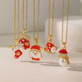 Necklace with Christmas Snowman Pendant