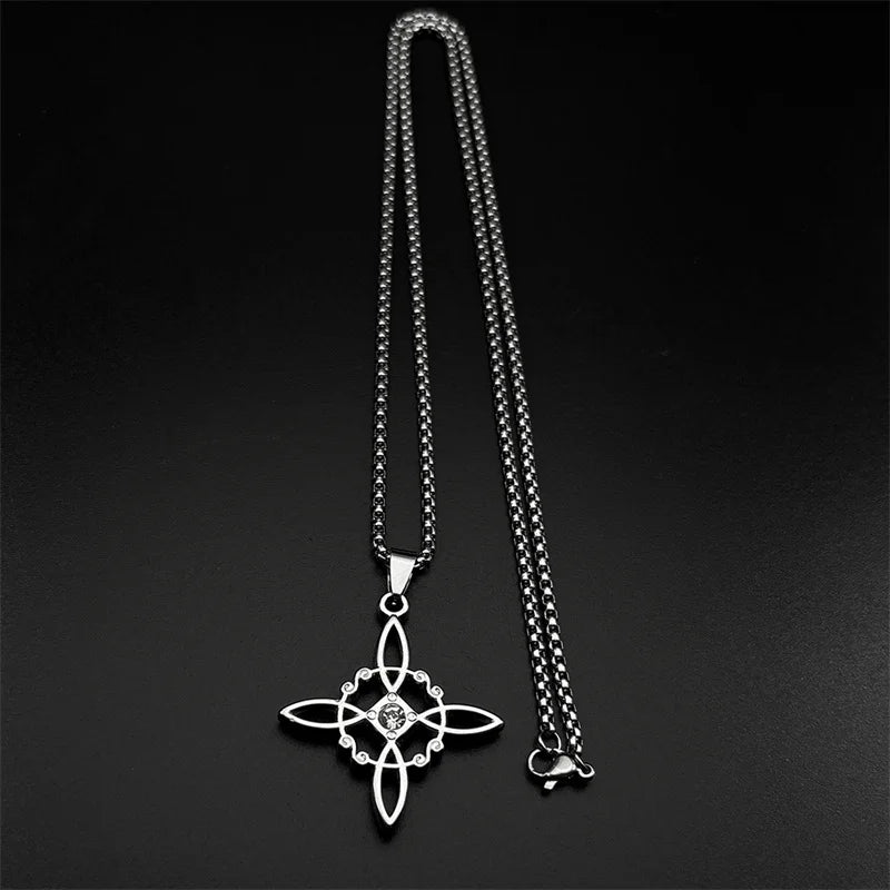 Protective Necklace with Witch's Knot Pendant