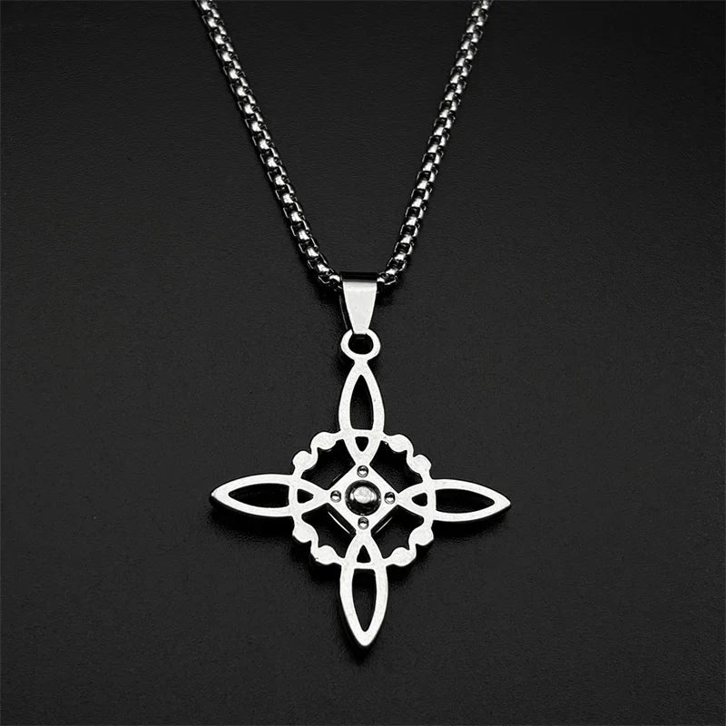 Protective Necklace with Witch's Knot Pendant