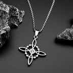 Protective Necklace with Witch's Knot Pendant