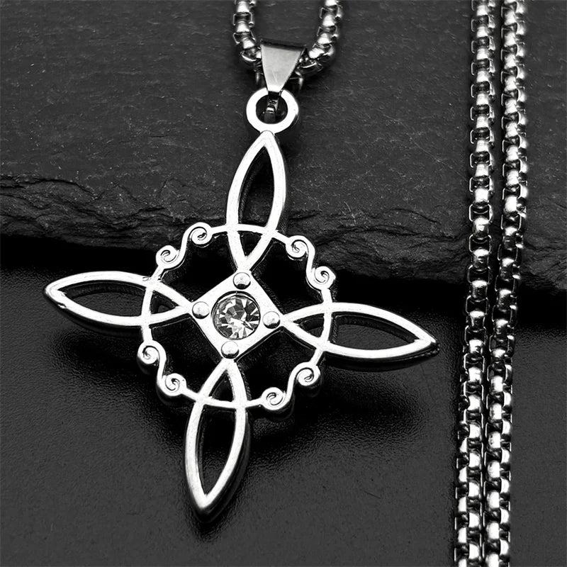 Protective Necklace with Witch's Knot Pendant