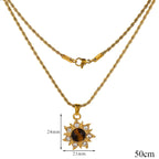 Tiger's Eye Protection Pendant Necklace for Women D