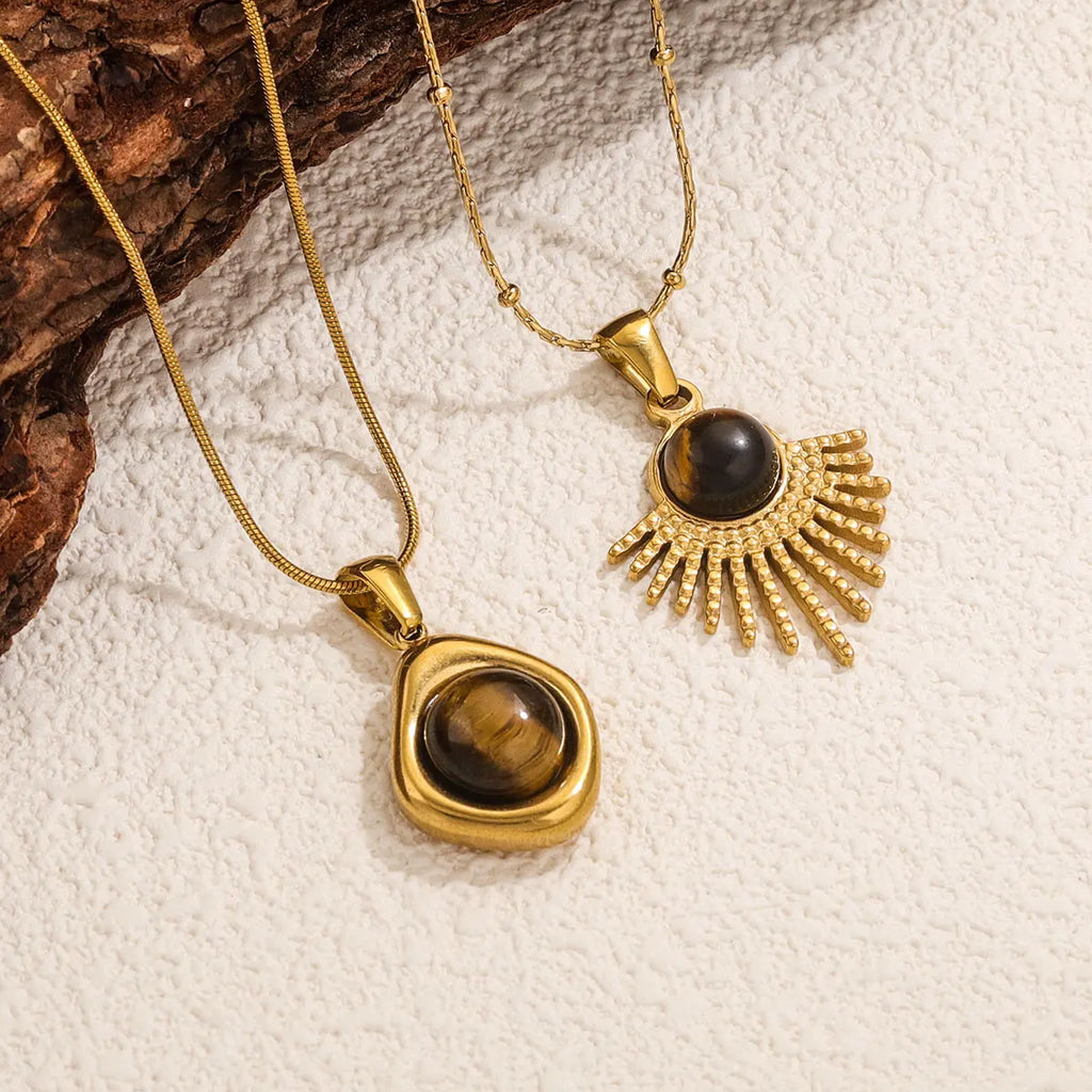 Tiger's Eye Protection Pendant Necklace for Women A