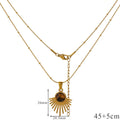 Tiger's Eye Protection Pendant Necklace for Women A