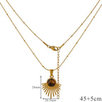 Tiger's Eye Protection Pendant Necklace for Women A