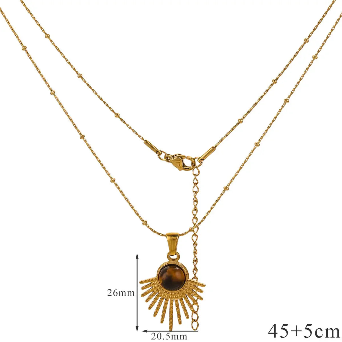 Tiger's Eye Protection Pendant Necklace for Women A