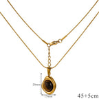 Tiger's Eye Protection Pendant Necklace for Women B