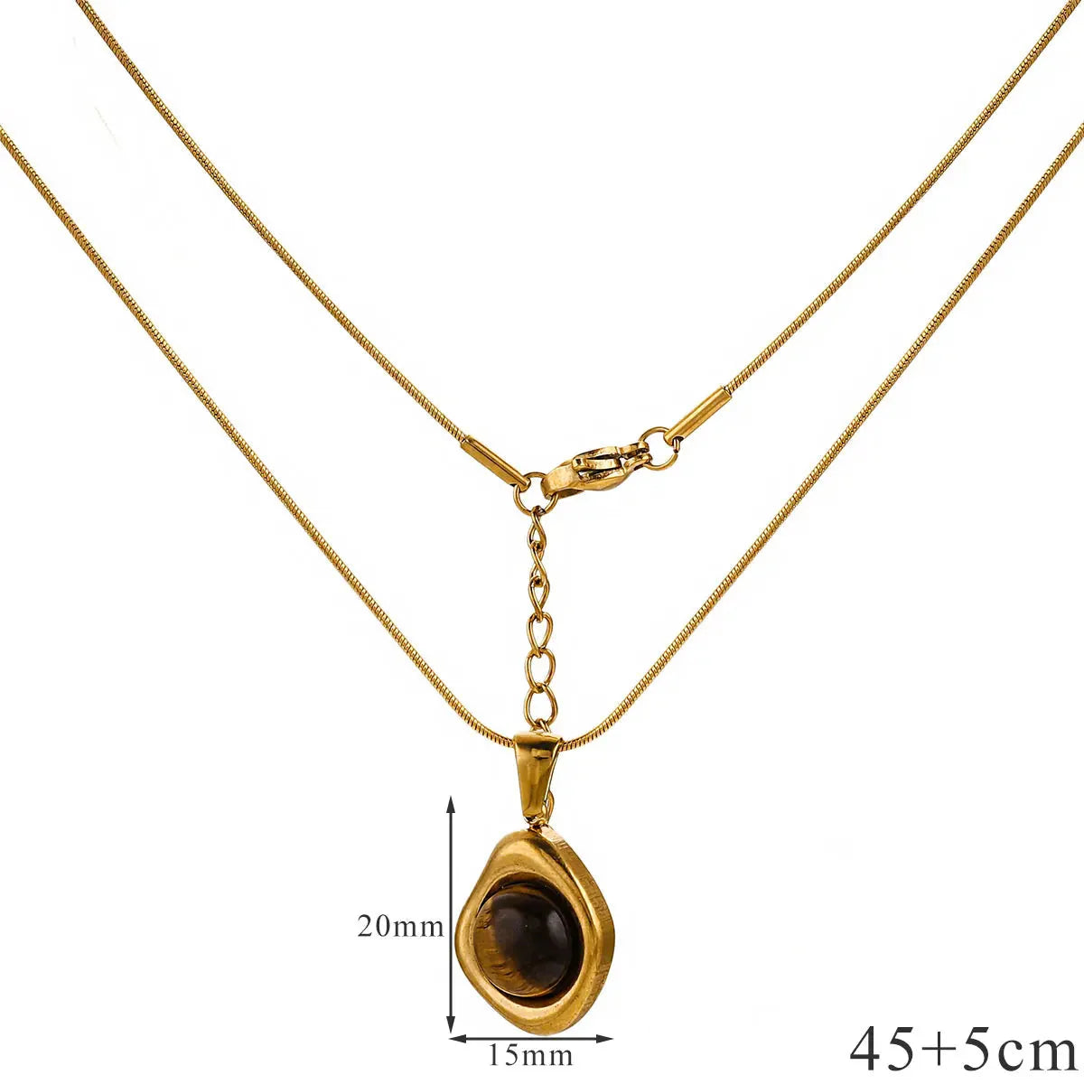 Tiger's Eye Protection Pendant Necklace for Women B