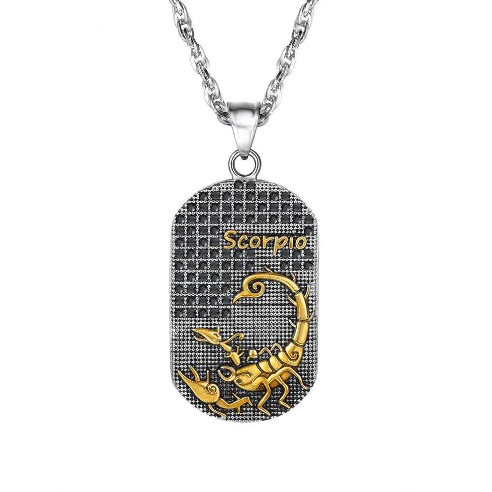 Necklace with Astrological Zodiac Sign Pendant