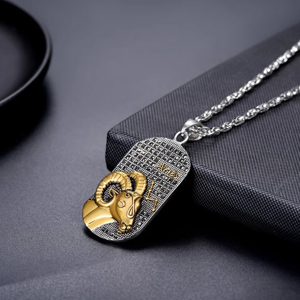 Necklace with Astrological Zodiac Sign Pendant