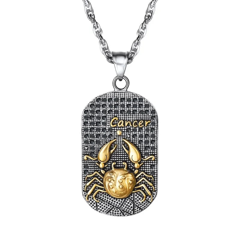 Necklace with Astrological Zodiac Sign Pendant