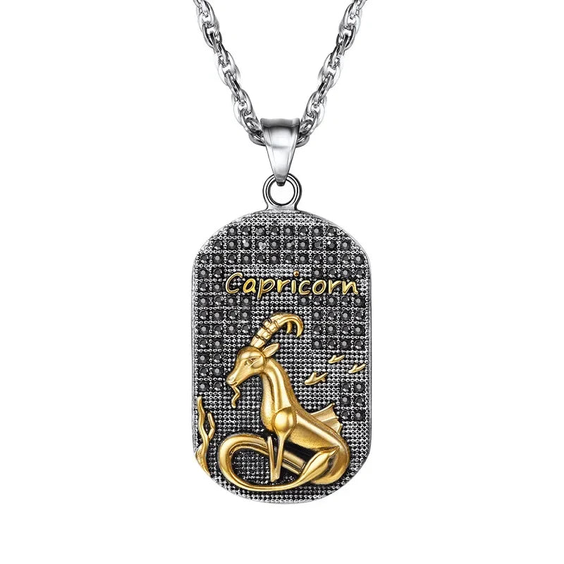 Necklace with Astrological Zodiac Sign Pendant