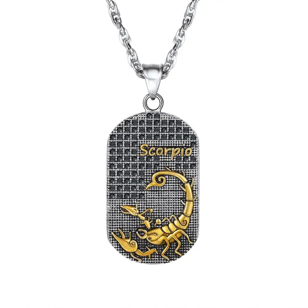 Necklace with Astrological Zodiac Sign Pendant