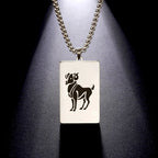 Elegant Zodiac Sign Astrology Pendant Necklace