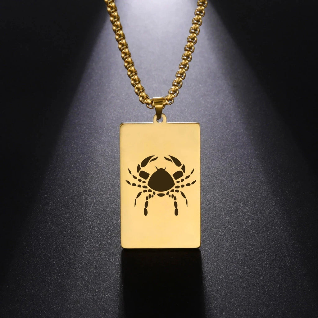 Elegant Zodiac Sign Astrology Pendant Necklace