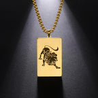 Elegant Zodiac Sign Astrology Pendant Necklace