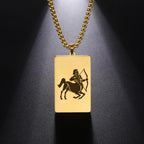 Elegant Zodiac Sign Astrology Pendant Necklace