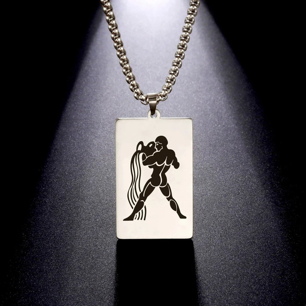 Elegant Zodiac Sign Astrology Pendant Necklace