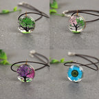 Necklace with Hand-Blown Glass Tree of Life Pendant