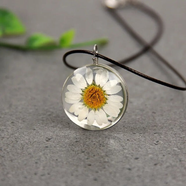 Necklace with Hand-Blown Glass Tree of Life Pendant
