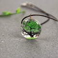 Necklace with Hand-Blown Glass Tree of Life Pendant