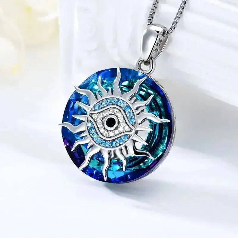 Necklace with Evil Eye Protection Zircon Pendant