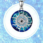 Necklace with Evil Eye Protection Zircon Pendant