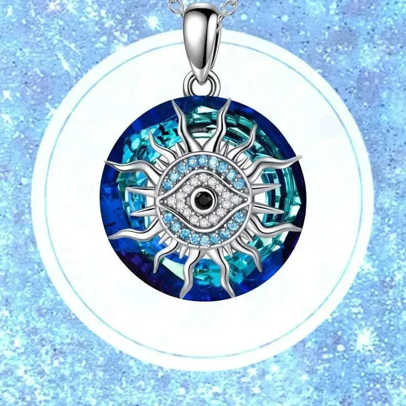 Necklace with Evil Eye Protection Zircon Pendant