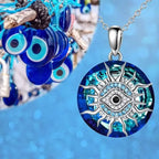 Necklace with Evil Eye Protection Zircon Pendant