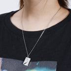 Necklace with Envelope Pendant silver