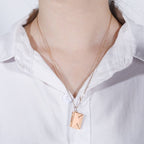 Necklace with Envelope Pendant rose gold