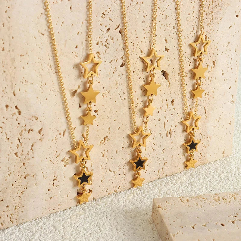 Necklace with Star Pendant Celestial Bodies