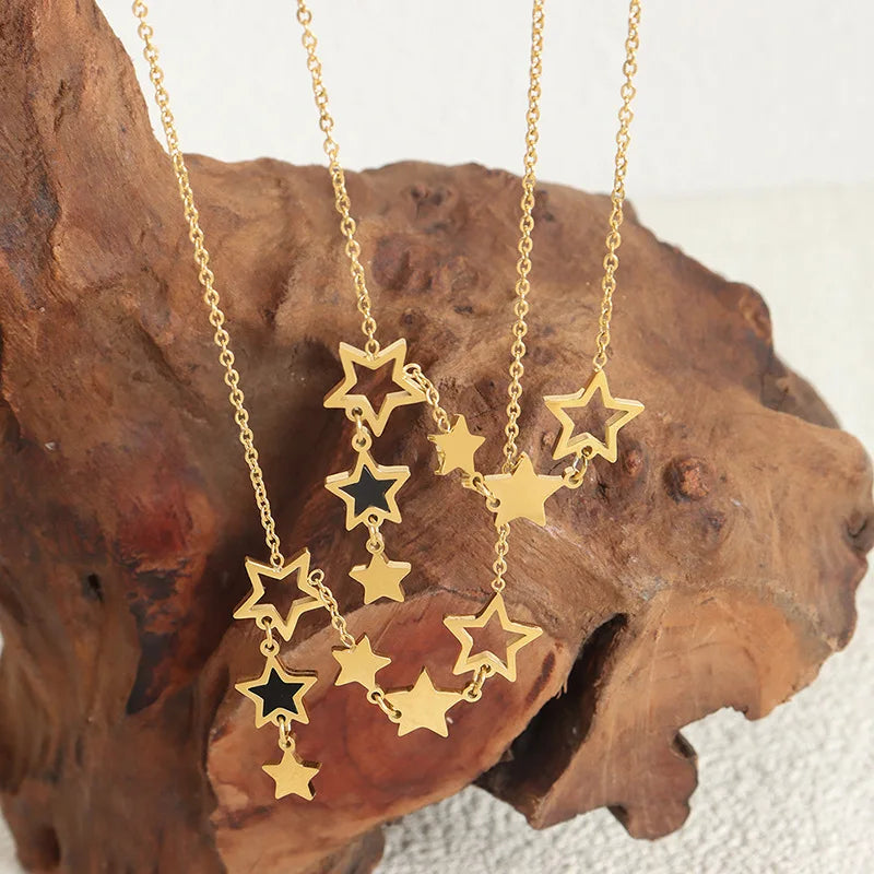 Necklace with Star Pendant Celestial Bodies