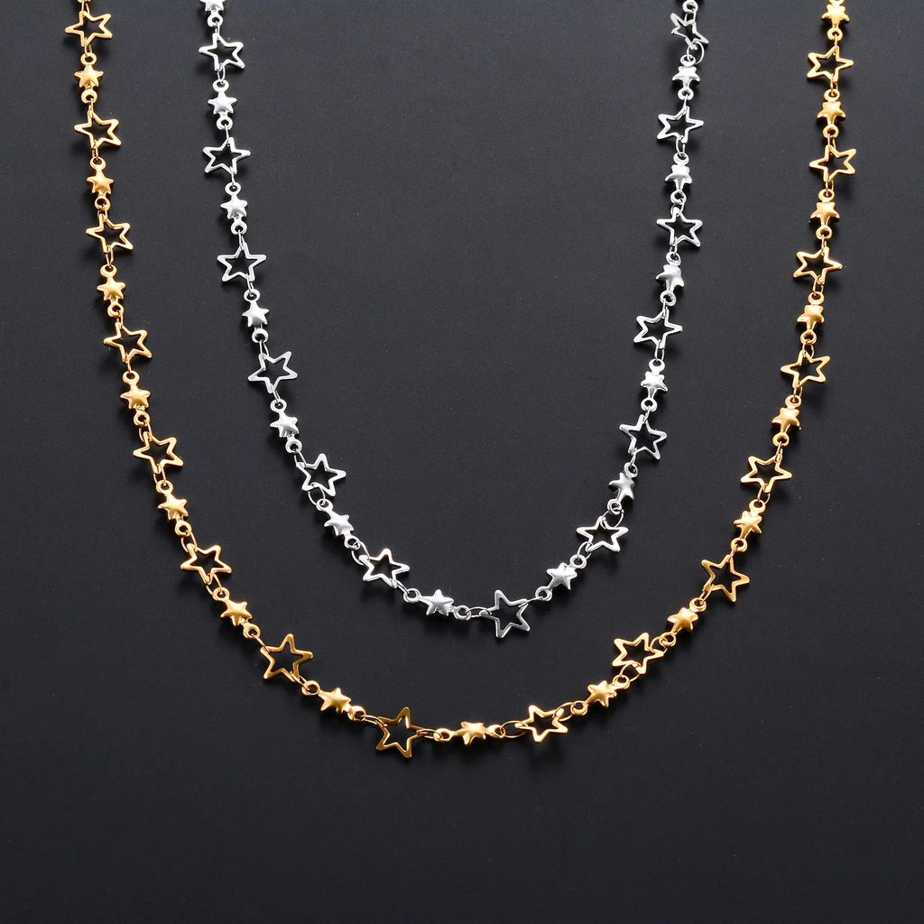Necklace with Astrology Star Pendant for Men or Women silver