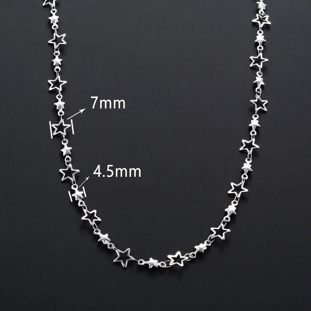 Necklace with Astrology Star Pendant for Men or Women silver