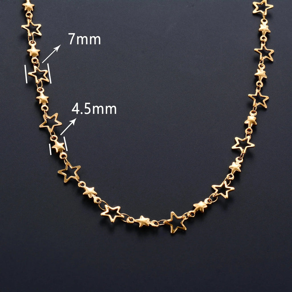 Necklace with Astrology Star Pendant for Men or Women gold