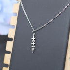 Star Pendant Necklace for Men silver