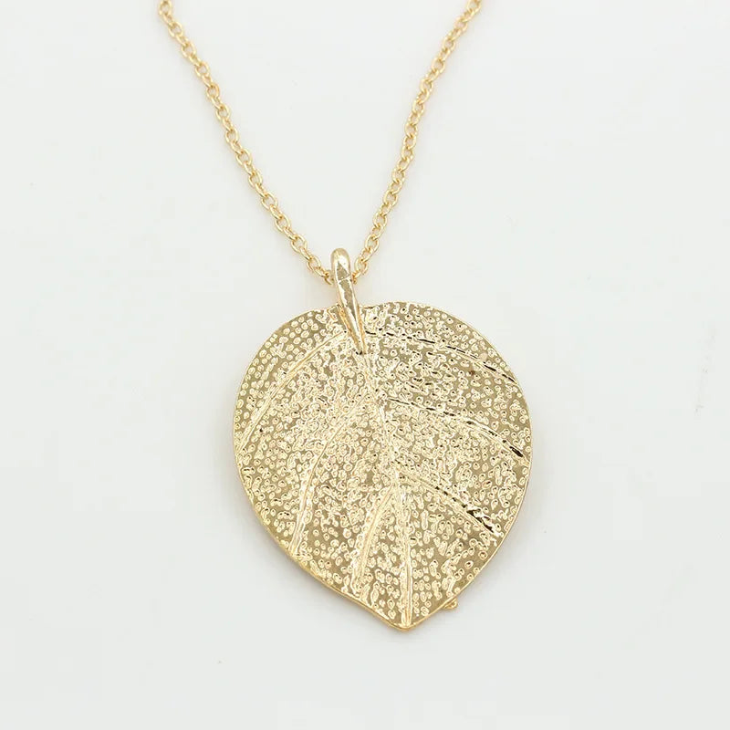 Necklace with Autumn Leaf Pendant
