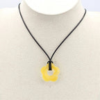 Romantic Style Flower Pendant Necklace yellow 