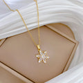 Necklace with Crystal Snowflake Pendant