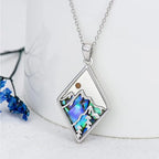 Necklace with Geometric Mountain Pendant