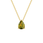 Necklace with Water Drop Zircon Birthstone Pendant