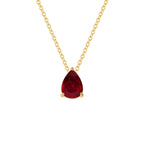 Necklace with Water Drop Zircon Birthstone Pendant
